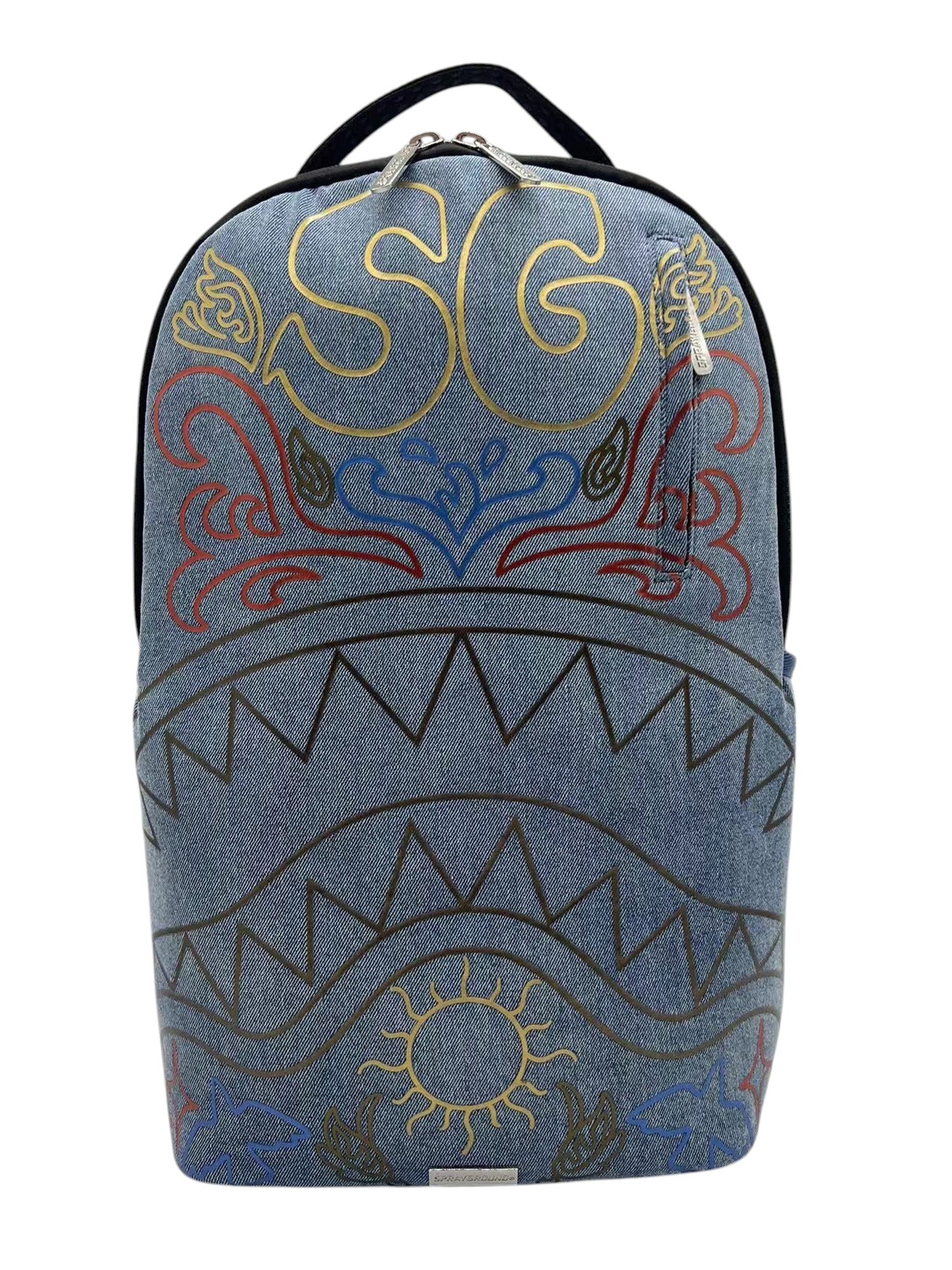 Metallic Printed Denim Shark