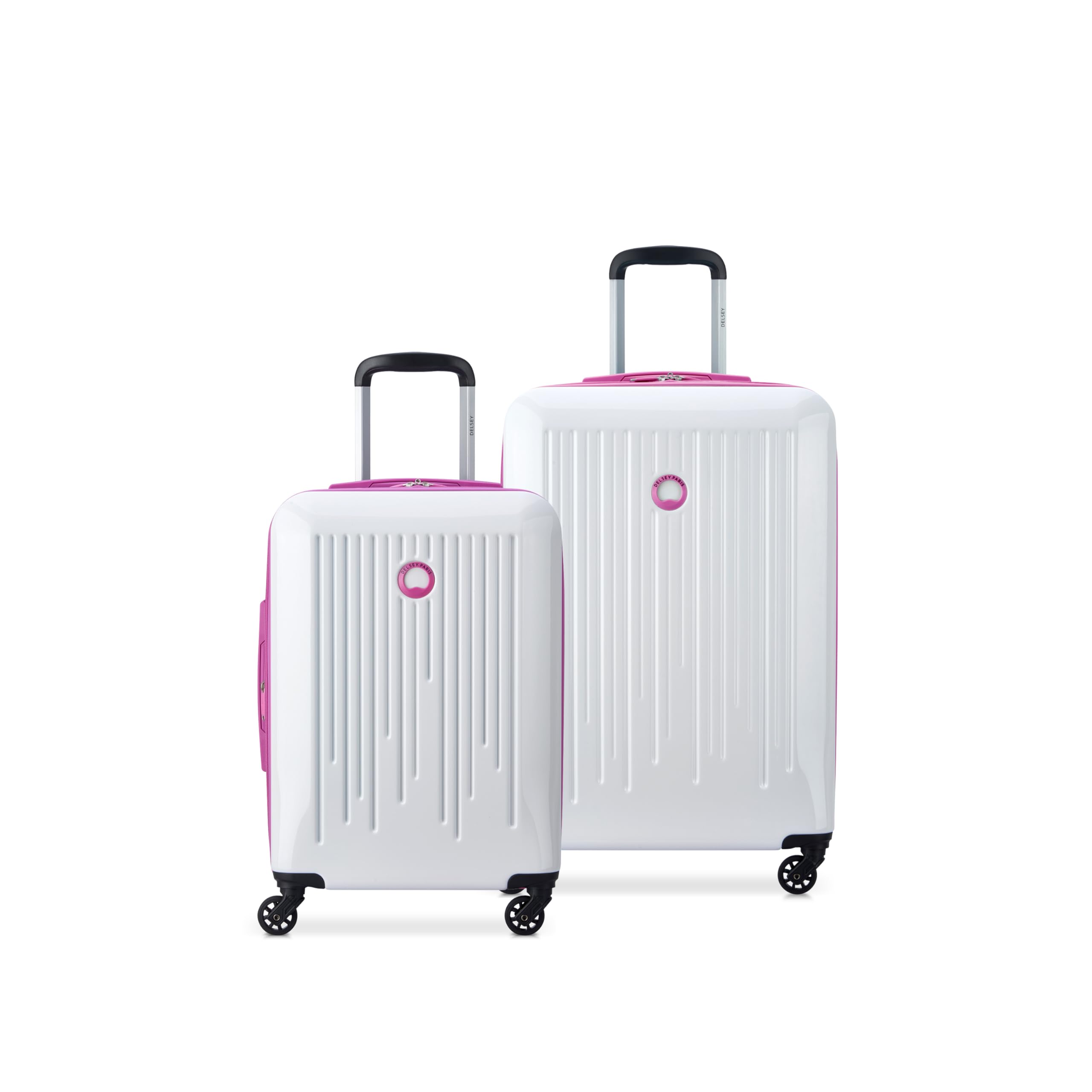 White with Mauve Trim / 2 Piece Set (20/24)