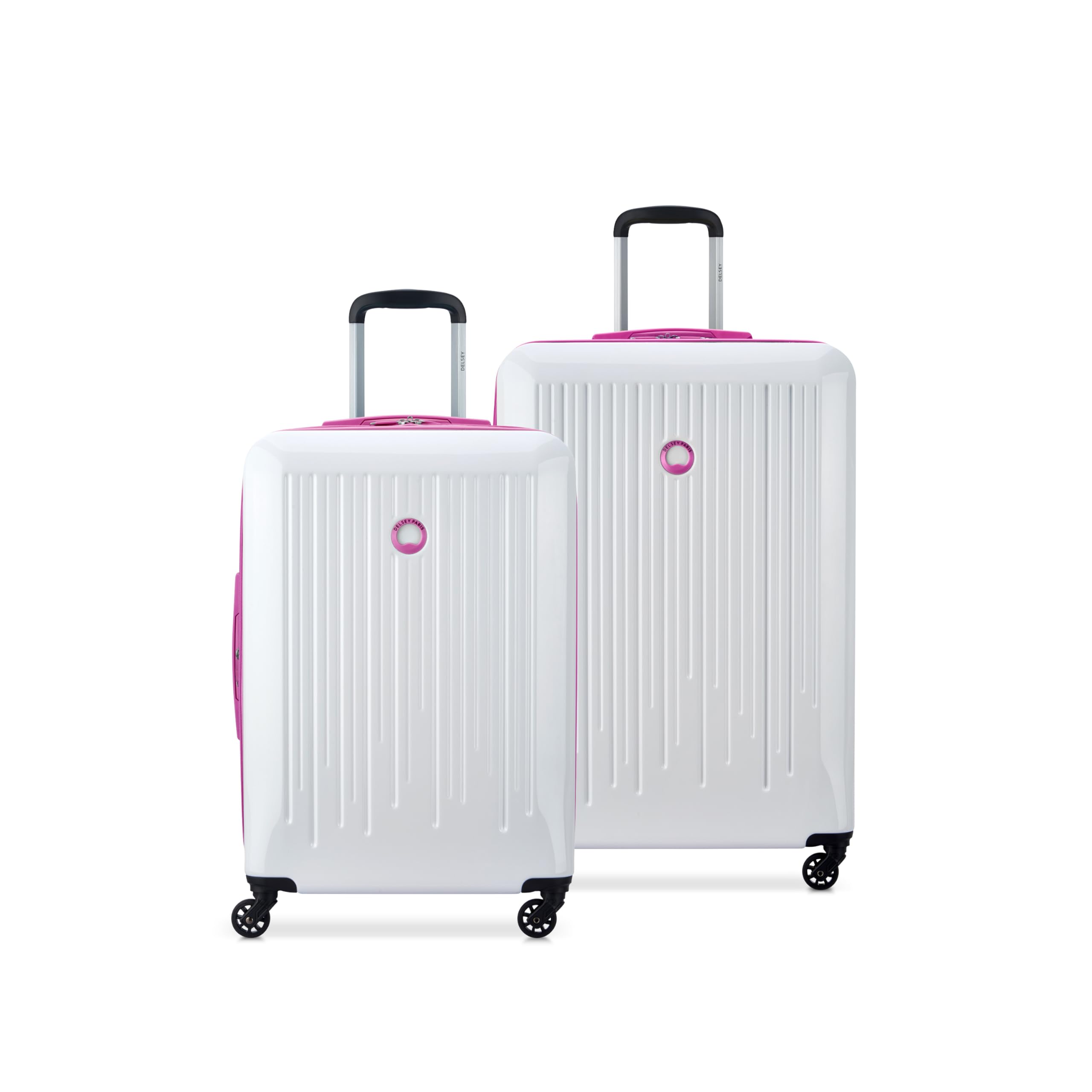 White with Mauve Trim / 2 Piece Set (24/28)