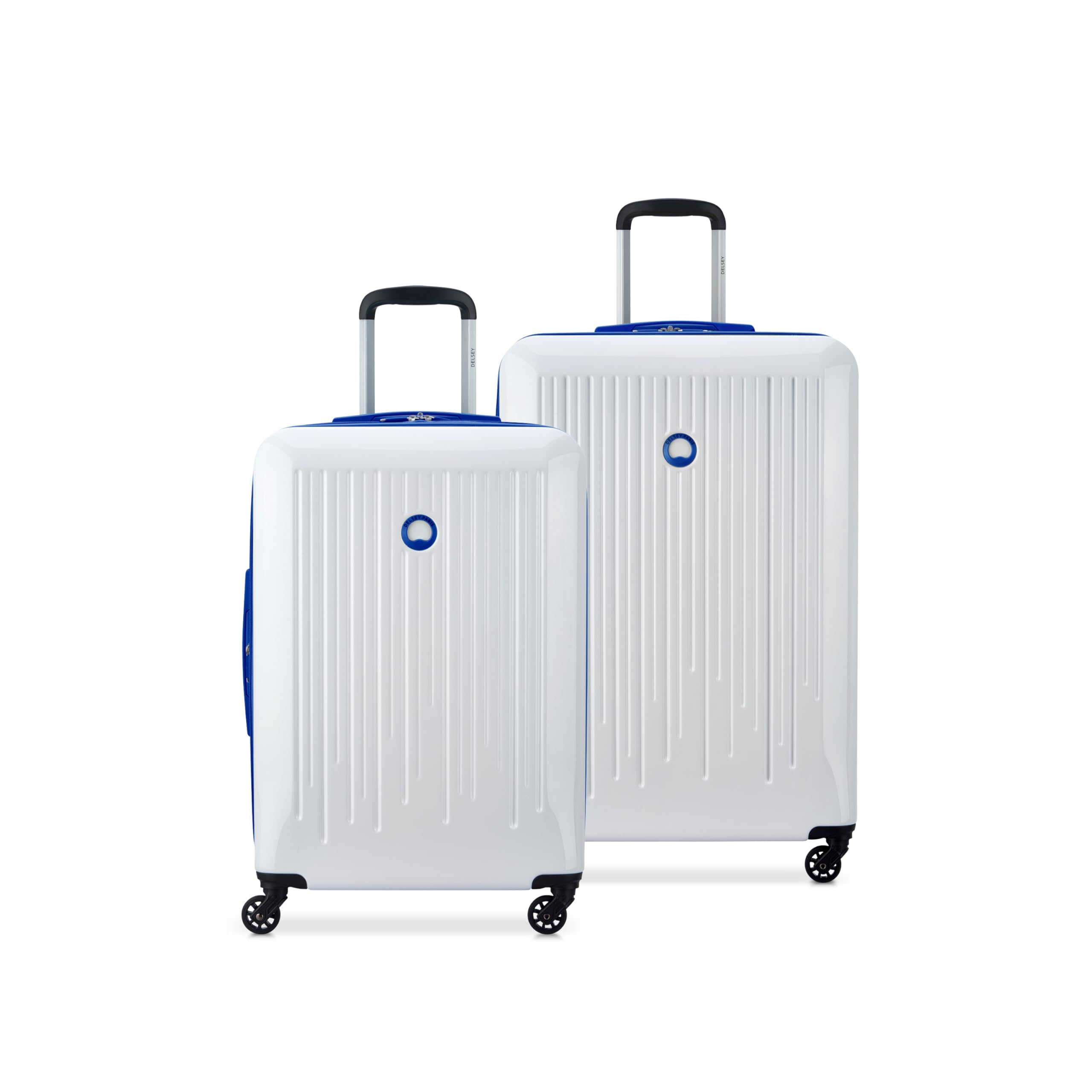 White with Blue Trim / 2 Piece Set (24/28)