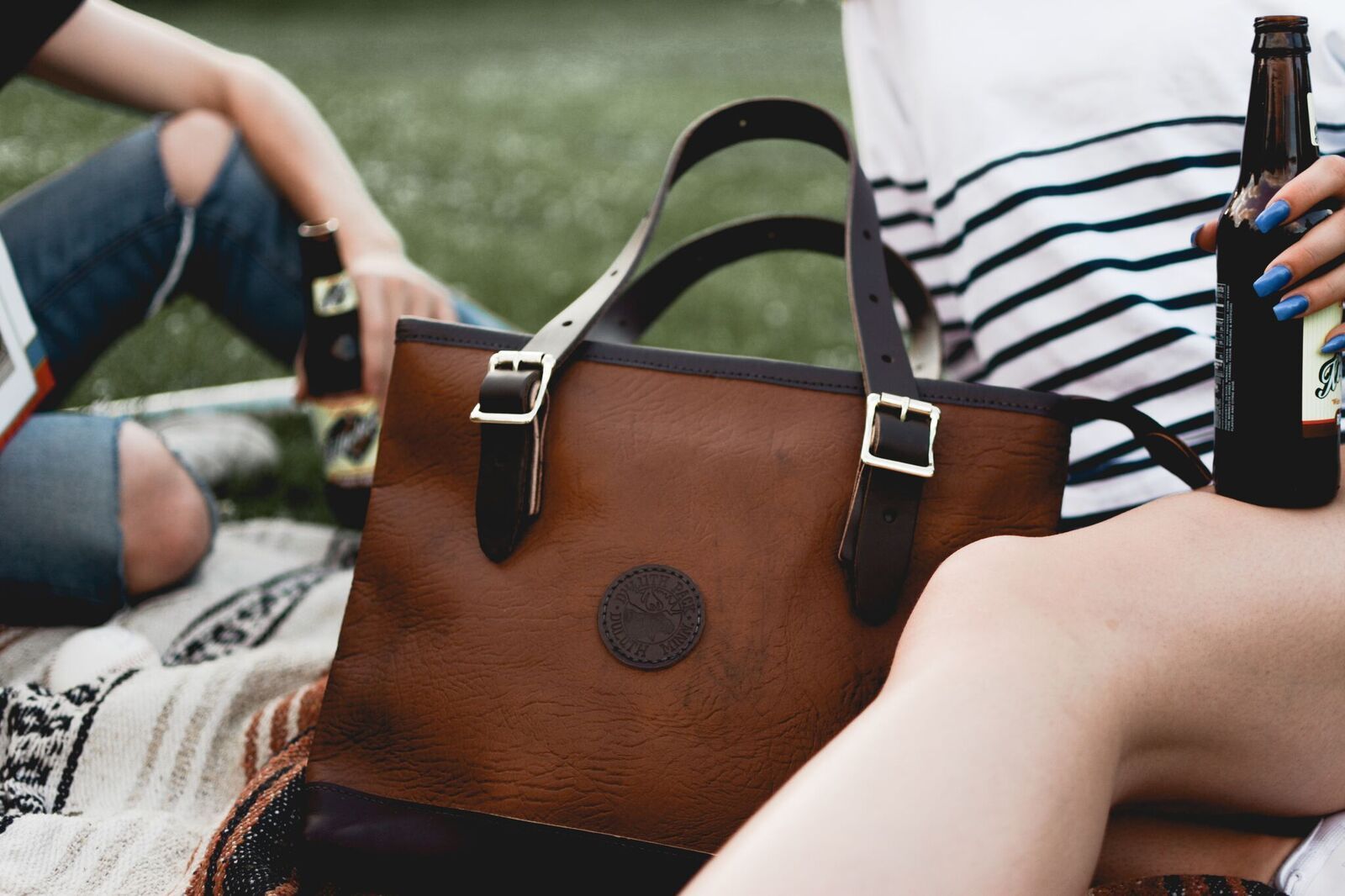 Bison/Brown Leather Trim