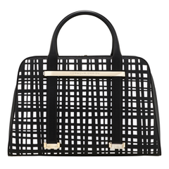 Laser Cut Dark Brown/White