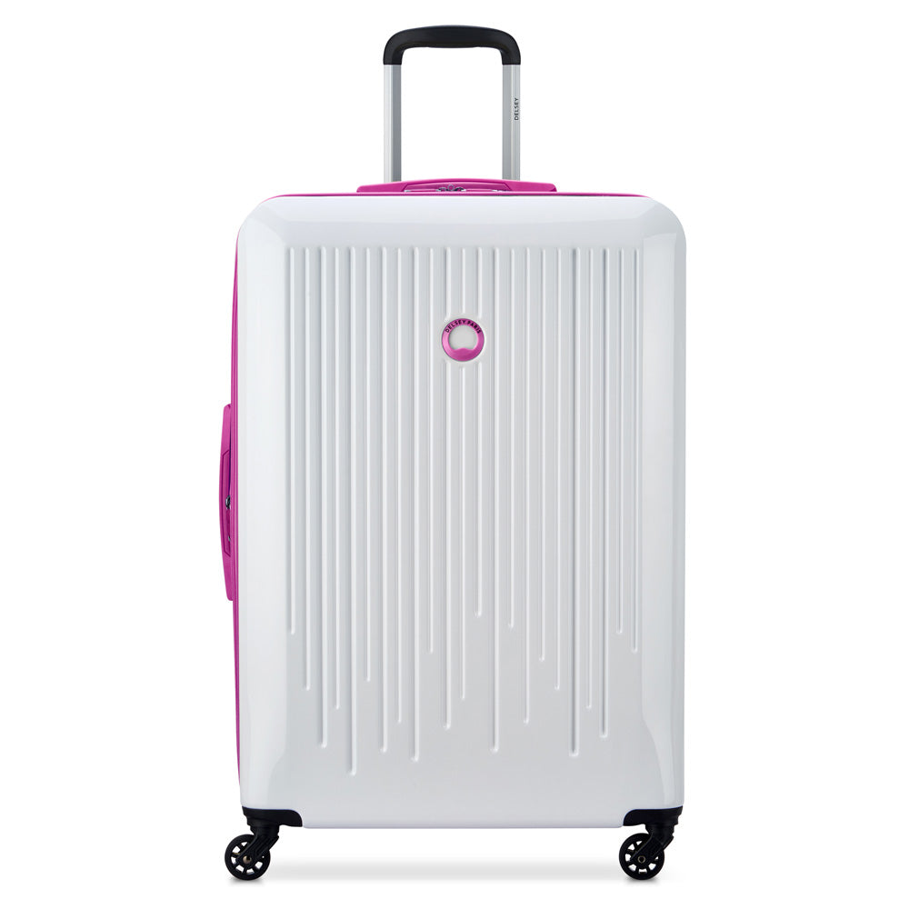 White with Mauve trim / 28 Inch Checked Large