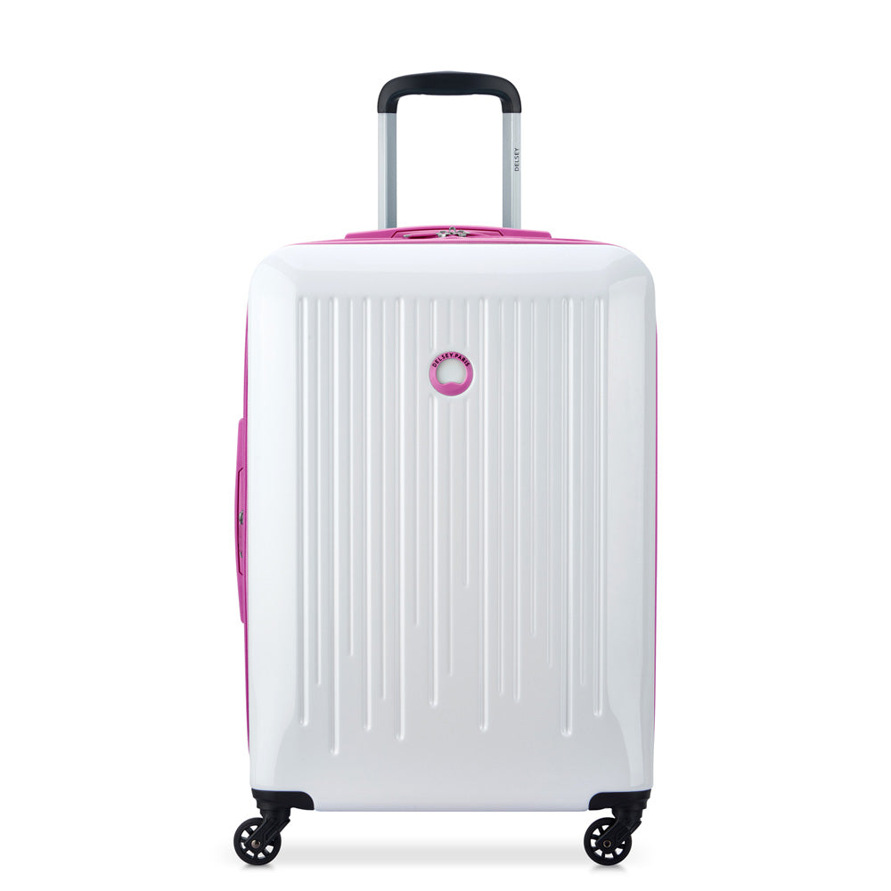 White with Mauve trim / 24 inch Checked Medium